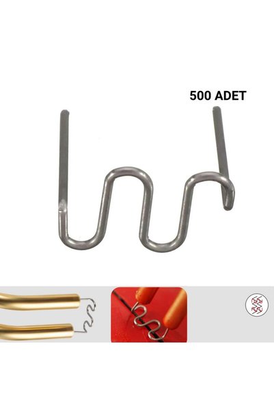BEMOOLD 500 Adet 0,8mm Dalgalı Tip Plastik Kaynak Zımba Teli