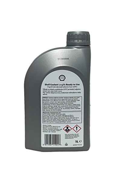 SHELL Coolant Longlife 4 Mevsimlik Kırmızı Antifriz 1 Litre 2 Adet