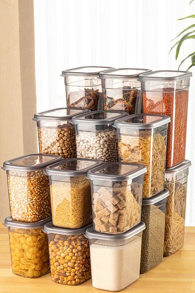 Vienev 18 Pieces Peggy Rectangular Storage Container Set 6x( 1900ml, 1500ml, 1150ml ) with Label
