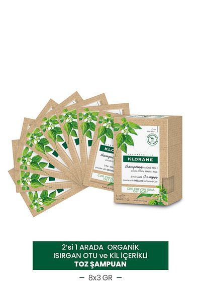 Klorane Nettle - 2x1 in 1, 8x3 Gr Mask, Shampoo