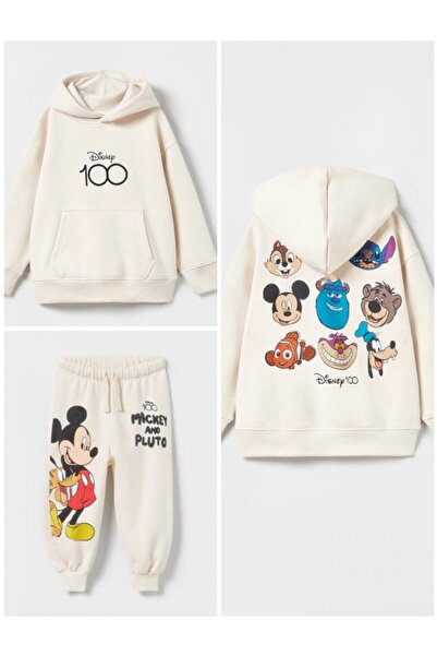 Soft kids Mickey Mouse Hooded Children's Clothing Set