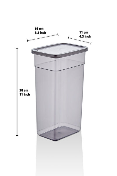 Bayev King Boy 2 Adet 3.2 Lt Füme Toz Tablet Deterjan Saklama Kutusu Seti Banyo Mutfak Erzak Kabı