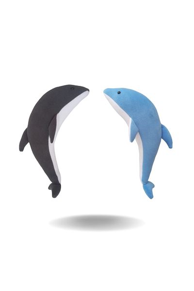 UgurToyss Double Baby Dolphin Toy Sleeping Companion Cute Dolphin Plush Toy Gift Toy 37 Cm