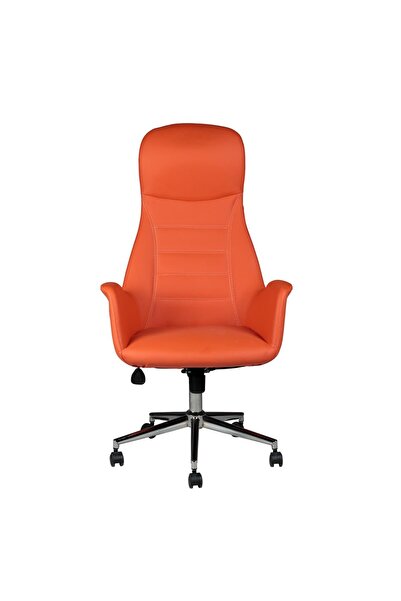 Herkese Mobilya Spider Turuncu Deri Makam Koltuğu