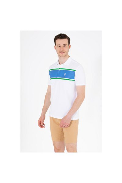 U.S. Polo Assn. ανδρικό μπλουζάκι πόλο με λαιμόκοψη