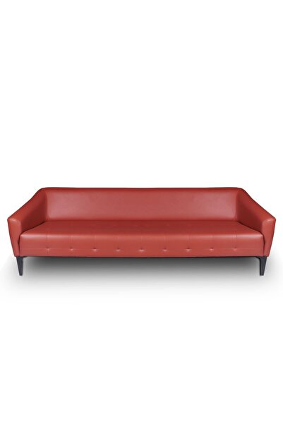 Herkese Mobilya Oceans Kahverengi Deri Üçlü Kanepe