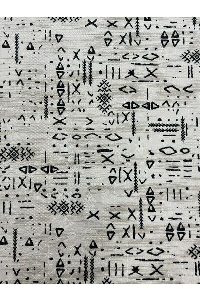 Dinarsu Kaymaz Taban Halı Yolluk Momento Krem