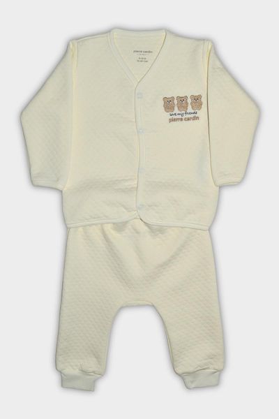 Pierre Cardin Teddy Bear Embroidered Quilted Baby Double Set 305195