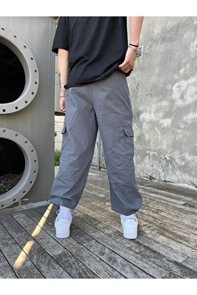 ellevana Kargo Cepli Paraşüt Kumaş Unisex Pantolon