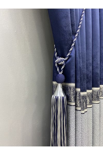 Akcan Navy Blue Color Silver Tuna Long Braçol