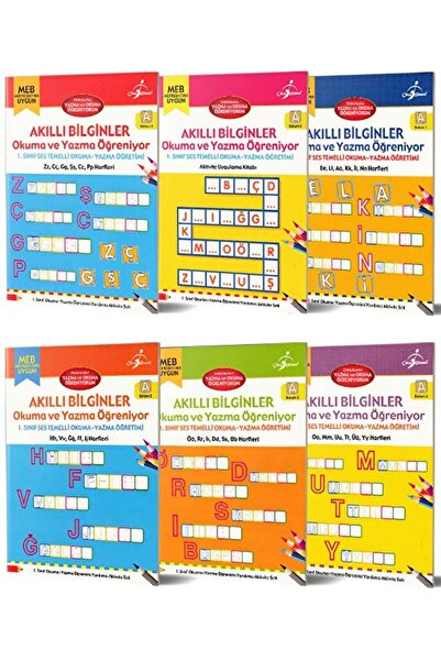 Çocuk Gezegeni Akıllı Bilginler Etkinliklerle Okuma ve Yazma Öğreniyorum Serisi (6 Kitap Takım) / 9786052444320