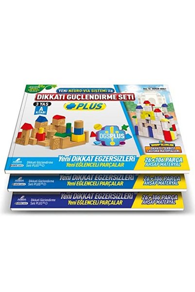 Adeda Yayınları Dikkati Güçlendirme Seti Plus (3 Kitap Materyalsiz - 3 Yaş) /...