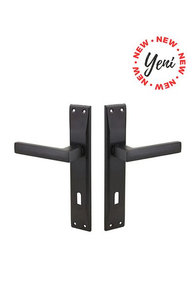 ARON ( 3 SETS ) STAINLESS ELITE HANDLE WITH MIRROR MATTE BLACK ROOM TYPE DOOR HANDLE ALUMINUM/STEEL