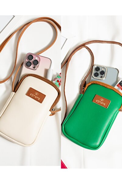 ESTUTE Τσάντα χιαστί με δυνατότητα ρύθμισης μεγέθους τηλεφώνου Unisex 2 Pack