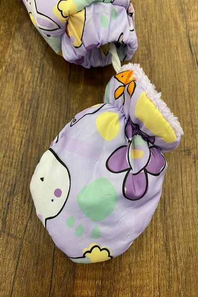 PODIUM GYM Baby Cosmonaut Jumpsuit with Koala & Rabbit Characters, Removable Gloves & Booties, Double Zipper