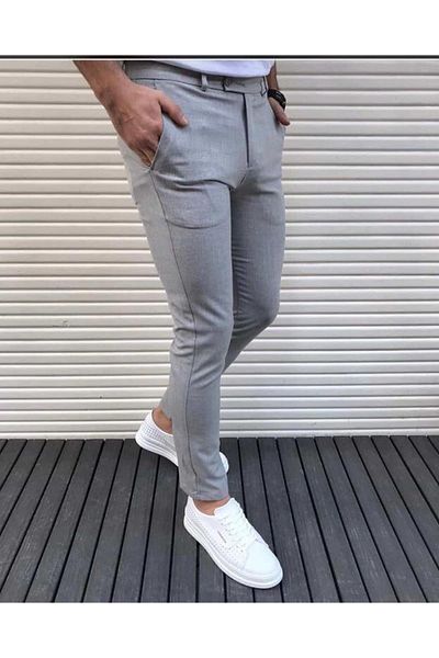 Staff Men's Slim Fit Sport Style Fabric Trousers