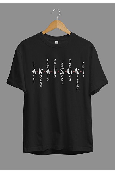 CONSTRAİN Oversize Uchiha Itachi Naruto Anime Karakter Tasarım Baskılı Tişört