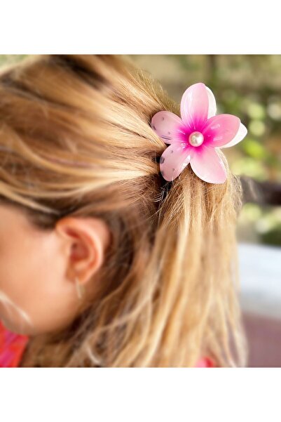 QUEEN AKSESUAR Μοντέρνα πέρλα με λουλούδια μεγάλη αγκράφα αλόχα λωτού πολυτελ...