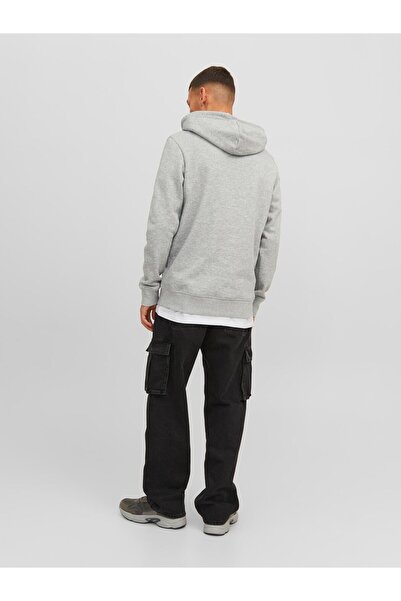 Jack & Jones Ανδρικό γκρι φούτερ Jack Jones Dust Sweat Hood Sn 12240214 -05