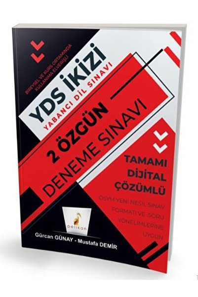 Pelikan Tıp Teknik Yayıncılık YDS İngilizce İkizi 2 Özgün Deneme Sınavı Dijit...