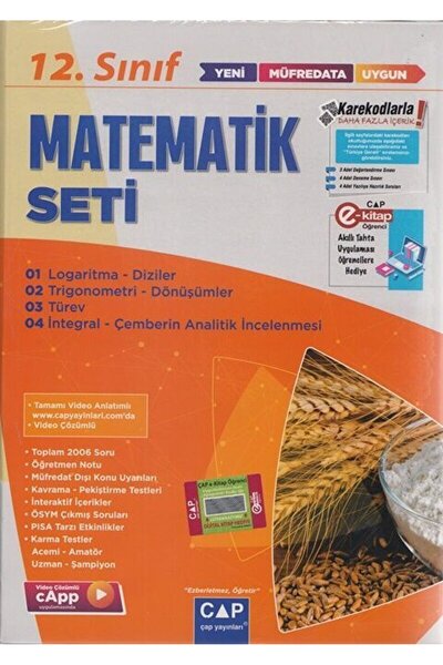 Çap Yayınları 12. Sınıf Matematik Seti Anadolu Lisesi Video Çözümlü / Kolekti...