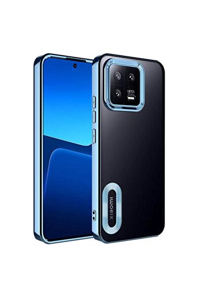 Nezih Case Xiaomi Mi 13 Köşeleri Renkli Şeffaf Kamera Korumalı Silikon Luxury...