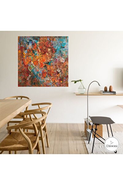 HDART Soyut Modern Fırça Darbeli Kanvas Tablo Tablosu