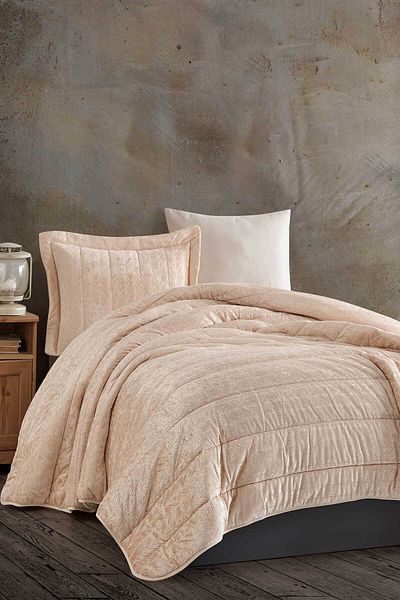 Elart Velvet Velvet Comfort Σετ Μοντέρνο Σετ ύπνου Μονό Cappuccino 2 τεμαχίων