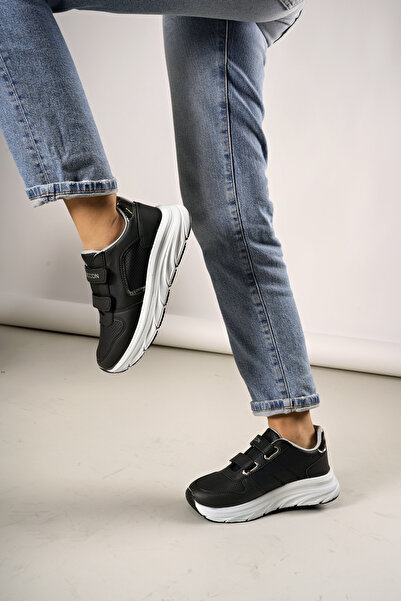 Riccon Women's Sneakers0012133 Black and White