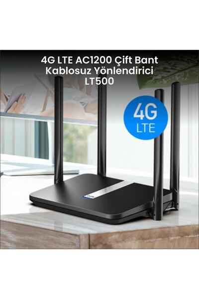 cudy LT500 2,4GHz 300Mbps, 5GHz 867Mbps, 4 Port Wi-Fi Mesh 4G LTE DDNS Router (AC1200 Serisi)