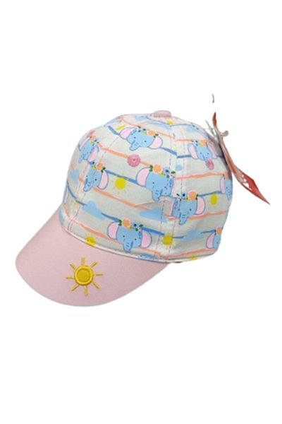 Kitti KITTI BABY GIRL & KIDS WHITE CAP PATTERNED SMOOTH HAT 6-12 MONTHS CONVERT 38-40 CM