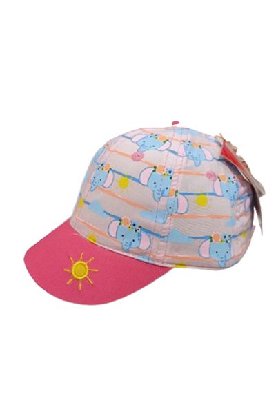 Kitti KITTI BABY GIRL & KIDS PINK CAP PATTERNED SMOOTH HAT 6-12 MONTHS CONVERT 38-40 CM