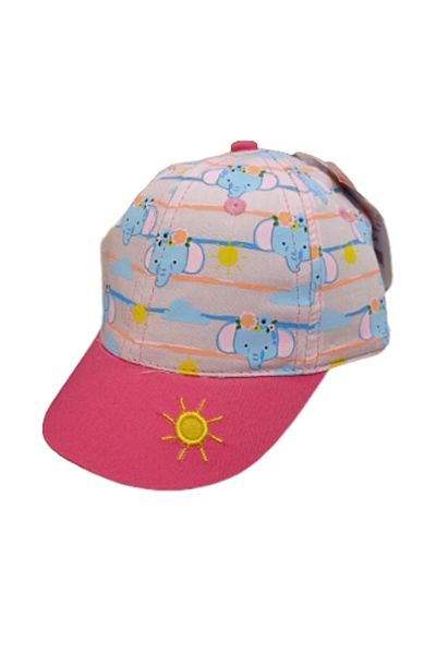 Kitti KITTI BABY GIRL & KIDS PINK CAP PATTERNED SMOOTH HAT 6-12 MONTHS CONVERT 38-40 CM