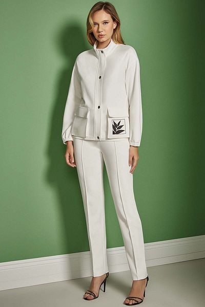 Guitar Cigarette Ecru Knitted Trousers