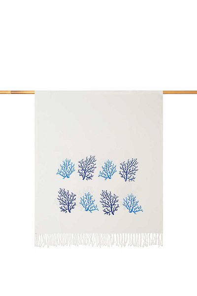 Bursa İpek Πεστέμαλ μπαμπού Navy Blue Coral