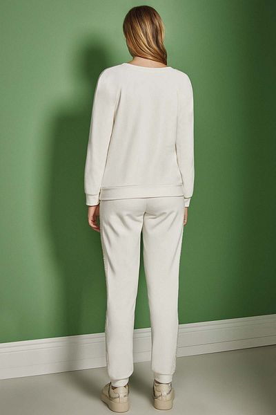 Guitar Raglan Sleeve Ecru Three Thread Sweatshirt
