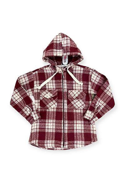 Esterella cardigan unisex/ cardigan cu glugă în carouri/ cardigan cu glugă cu fermoar/cardigan lumberjack