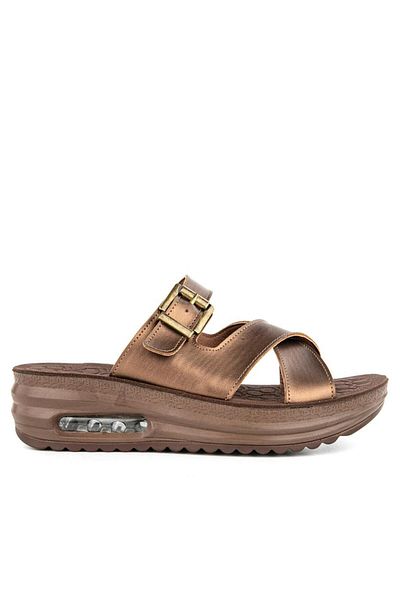 Muya شبشب نسائي برونزي من Orthopedi Therma Air Max ذو أرضية مبللة 33003