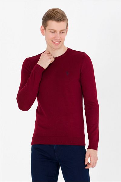 U.S. Polo Assn. ΒΑΣΗ. Polo Assn. Ανδρικό πουλόβερ Claret Red G081SZ0TK.000.1428993