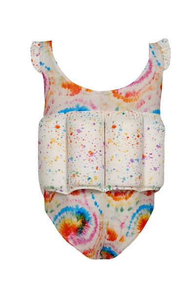 Verte Vallée Swimming Training Swimsuit - Tie-dYe Patterned