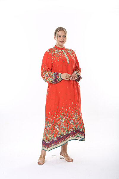 XL Modam ΓΥΝΑΙΚΕΙΟ ΦΟΡΕΜΑ ΜΕΓΑΛΟΥ ΜΕΓΕΘΟΥΣ ΥΦΑΝΤΟ ΒΙΣΚΟΖΙ ΠΟΡΤΟΚΑΛΙ ΛΟΥΛΟΥΔΙ ΜΕ ΣΧΕΔΙΟ ΔΙΚΑΣΤΙΚΟ ΓΙΑΚΑ