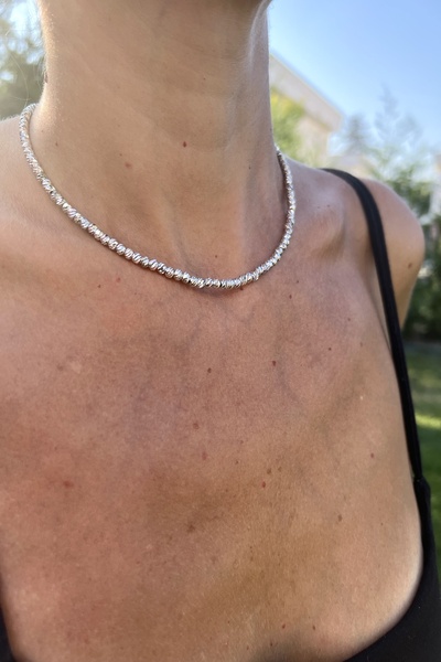 gaila design Gümüş Silver Rengi Dorika Kolye