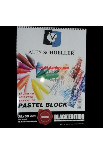 Alex Schoeller Alex Pastel Art Fund Block - Black 220 Grams, 35*50 Cm Alex-894