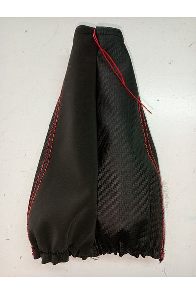özgüven oto giyim Universal gear Gaiter Carbon-Alkantre with red stitching