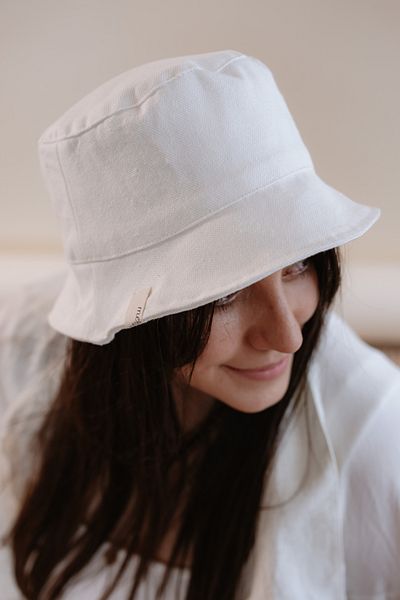 Meymen Baby Canvas Bucket Hat Adult Off White