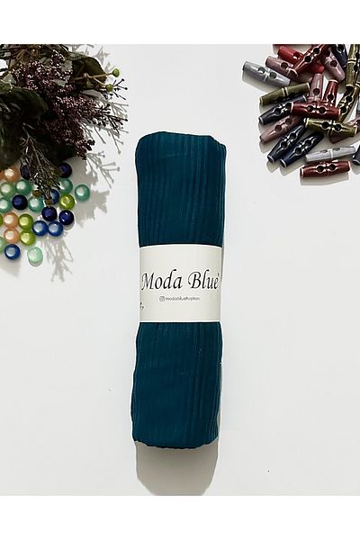 Moda Blue Pliat Practic Ready Shawl Petrol
