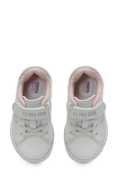 U.S. Polo Assn. حذاء رياضي TRAVIS JR 3PR باللون الأبيض للفتيات