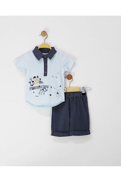 TRENDİMİZBİR Baby Muslin Set with Shorts