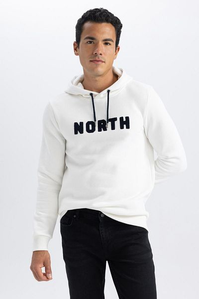 DeFacto Regular Fit Hooded Printed Thick Sweatshirt L5850Az23Au