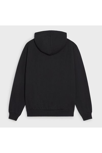 BrandsBoutique سويت شيرت أسود فضفاض بشعار Celine Color